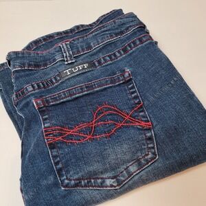 Cowgirl Tuff Roses Are Red Jeans Flare Embroidered‎ Western 36X35